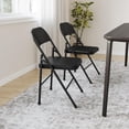 thumbnail image 4 of Qinaqin 4 Pack All-Steel Folding Chairs con Backrest Resistente Metálico Plegable cm de Profundidadining Chair Set Alturaold Up to 350 LBS Negro Portátil para Adults Indoor y Outdoor Events, 4 of 7