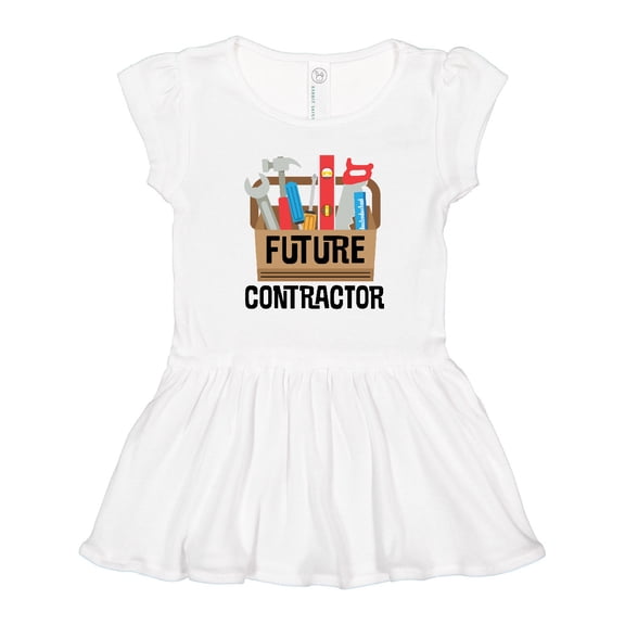 Inktastic Construction Future Contractor Girls Toddler Dress