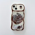 thumbnail image 4 of 1pc Summer Quicksand Three-dimensional Coffee Milk Tea Is Suitable For IPhone13 Mobile Phone Case Apple 14promax13pro New Female 11 Net Red Niche 12pro All-inclusive Anti-fall 14plus Protective Case, 4 of 4
