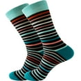 thumbnail image 3 of Yuanlong Socks Autumn Winter Adult Multicolour Stripe Mid Tube Stockings Streetwear Casual Fashion Medium Socks One Size, 3 of 3
