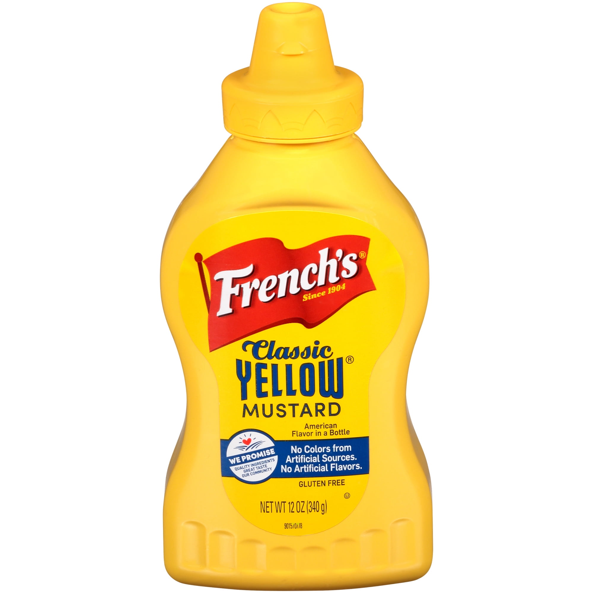 French's Classic Yellow Mustard Table Top Squeeze Bottle, 12 oz