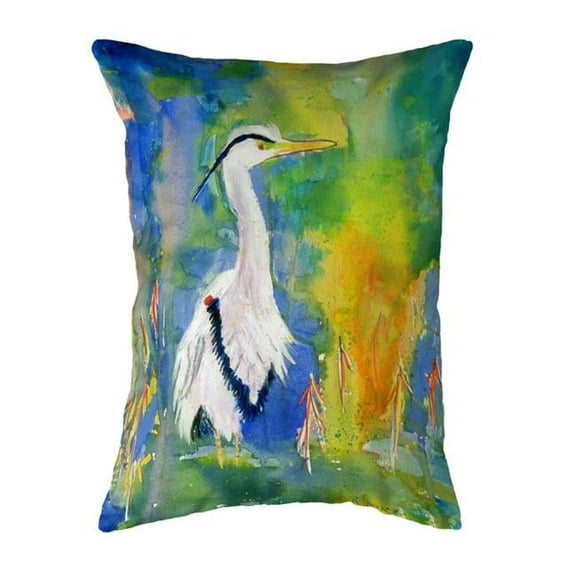 Betsy Drake KS329 11 x 14 in. D&Bs Blue Heron Small No-Cord Pillow