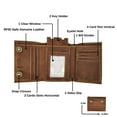thumbnail image 5 of Wallets for Mens Leather RFID Safe Trifold Wallet Vintage Brown with Hole for Chain byJuzar Tapal Collection, 5 of 7