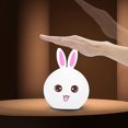 thumbnail image 4 of Cute Night Light for Kids Adorable Portable Rabbit Silicone Lamp with Touch & Remote Control, USB Rechargeable Multi-Color Bunny Pat LED Night Lights Mood Lamp Nightstand Lamps for Baby, 4 of 7