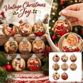 thumbnail image 1 of Vintage Santa Claus Christmas Ornament Ball, Red and Beige, 1 of 5