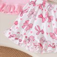 thumbnail image 5 of Toddler Girl Clothes Sets Cute Auntie's Little Bestie Print T-Shirt & Flare Pants 2-Piece Outfit Family Matching Outfit 18-24 Months, 5 of 7
