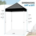 thumbnail image 4 of COOS BAY 5 Ft. W x 5 Ft. D Steel Outdoor Portable Canopy Tent, 4 of 9