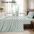 thumbnail image 4 of Lux Decor Twin Bed Sheets Set 3 Piece - Quatrefoil Pattern, Ultra Soft Polyester Sheet Deep Pocket Fit, Wrinkle Free, Breathable & Fade Resistant OEKO-TEX Certified, Grey, 4 of 11
