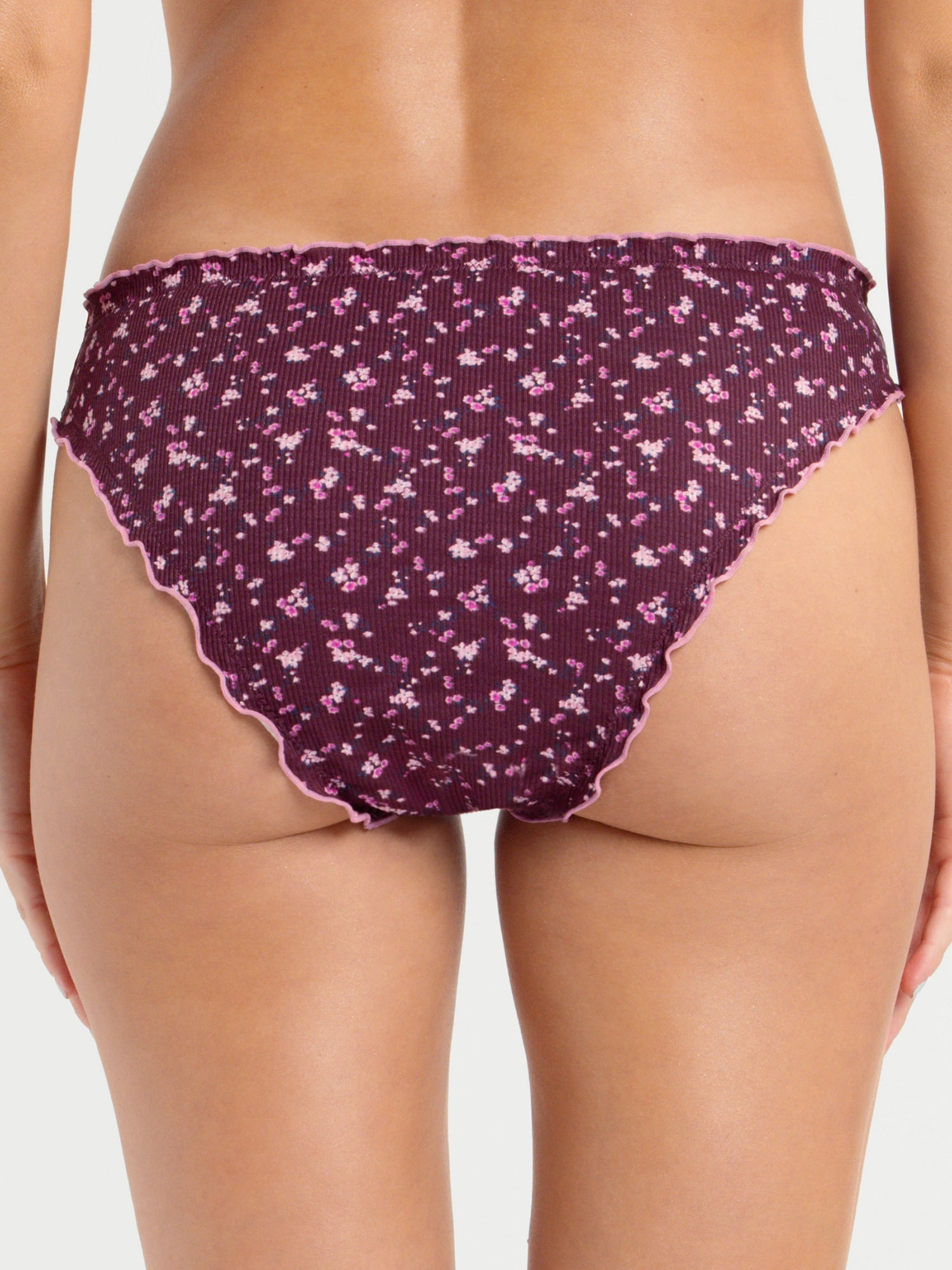 Jessica Simpson Women's Ruffled Rib Cheeky, 2-Pack, Size S-XXXL