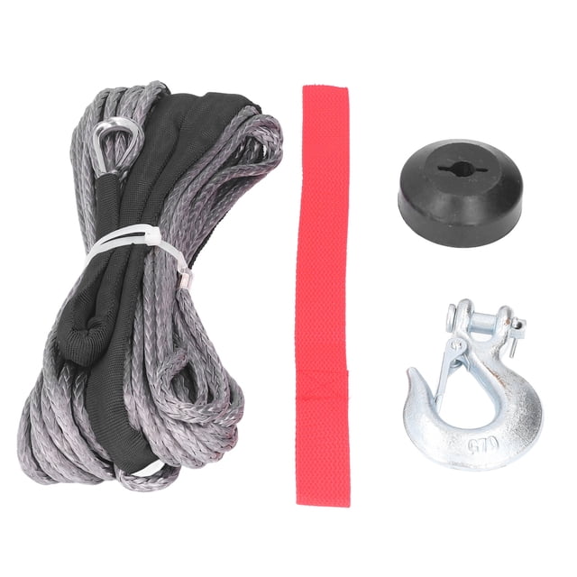 Winch Rope Kit, Clevis Sling Hook Kinks Free Anti Chipping Universal For Maintenance
