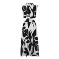thumbnail image 3 of Vestido de Chaqueta para Mujeres Vestido Largo de Impresión sin Mangas, Elástico Transpirable para el Uso Diario, 3 of 8