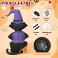 thumbnail image 4 of Ajahrug Inflatable Halloween Cat 6FT – Lighted Black Cat with Pumpkin, Witch Hat, Outdoor Yard Decoration for Spooky Lawn Display, 4 of 9