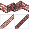 thumbnail image 6 of 10 Yard 2 Inch Vintage Jacquard Ribbon Embroidered Woven Ribbon Fabric Trim Fringe for DIY Clothing Accessories Embellishment Decorations Wine Reddish Brown, 6 of 9
