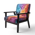 thumbnail image 3 of Designart "Chromatic Illusion Opt Art wall decor" Chaise d'Appoint Moderne Rembourrée Multicolore - Fauteuil Moderne pour Chambre, 3 of 7