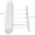 thumbnail image 4 of Tendedero retráctil de secado flexible, tendedero de pared de gran capacidad que ahorra espacio para uso en interiores y exteriores, fácil instalación con sistema de bloqueo automático, 4 of 5