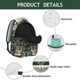 thumbnail image 4 of Vintage Ethnic Print Backpack - Boho Style with 17" Laptop Compartment | Heavy Duty Oxford Fabric, Roomy for School, Work & Travel, 4 of 6