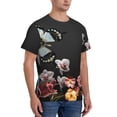 thumbnail image 2 of Vsdgher Butterfly with Fowers Print Men's Dry Fit Mesh Athletic Shirts Moisture Wicking Tennis T-Shirt Tops, 2 of 9