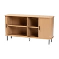 thumbnail image 2 of Baxton Studio Lucia Fluted Wood Sideboard - Mid-Century Modern Buffet Cabinet with Sliding Tambour Doors, 55" Wide, 2 of 3