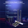 thumbnail image 3 of 5400Mbps Wi-Fi 6E PCIe Wireless Network Card 2.4G/5G/6Ghz WiFi Adapter Bluetooth5.2 PCI Express 802.11AX WiFi Card for Win10 11, 3 of 7