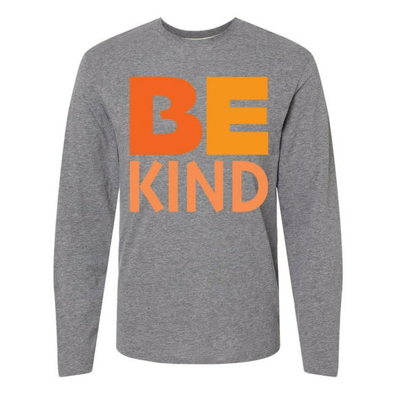 Inktastic Be Kind Logo in Orange Long Sleeve T-Shirt