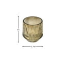 thumbnail image 5 of Serene Spaces Living Modern Brown Pleated Glass Votive Holder, Set of 4, Large, 5 of 6