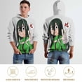 thumbnail image 6 of Tsuyu Asui Unisex Sweatshirts Loose Pullover Sweater Hooded Hoodie 3D Printing Jacket Winter Fall Clothes M, 6 of 7