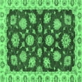 thumbnail image 1 of Ahgly Company Indoor Square Oriental Emerald Green Traditional Area Rugs, 8' Square, 1 of 4