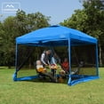 thumbnail image 6 of KAMPKEEPER 10x10 Pop Up Canopy Tent with Netting, Portable Outdoor Sun Shade, Light Blue, 6 of 10