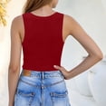 thumbnail image 6 of Otntypg Plus Size Tank Tops for Women V Neck Ribbed Knit Slim Fitted Sleeveless Basic Solid Color Cami Workout Tee Tanks Casual Summer Clothes 2026 Wine XXXL, 6 of 7