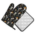 thumbnail image 2 of Gaeub Dancing Skeleton Party Print Oven Mitts and Pot Holders Sets of 2,Heat Resistant Pad,Cooking Gloves, for Baking BBQ Home Decor, 2 of 7