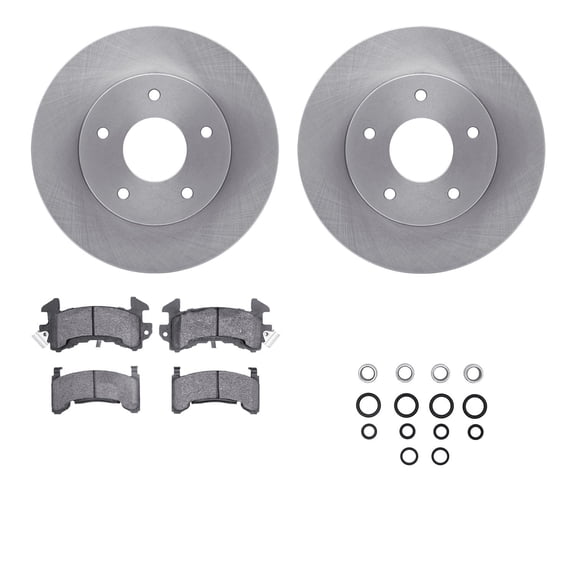 Dynamic Friction Company Rear Brake Rotors with 5000 Advanced Brake Pads includes Hardware 6512-52037