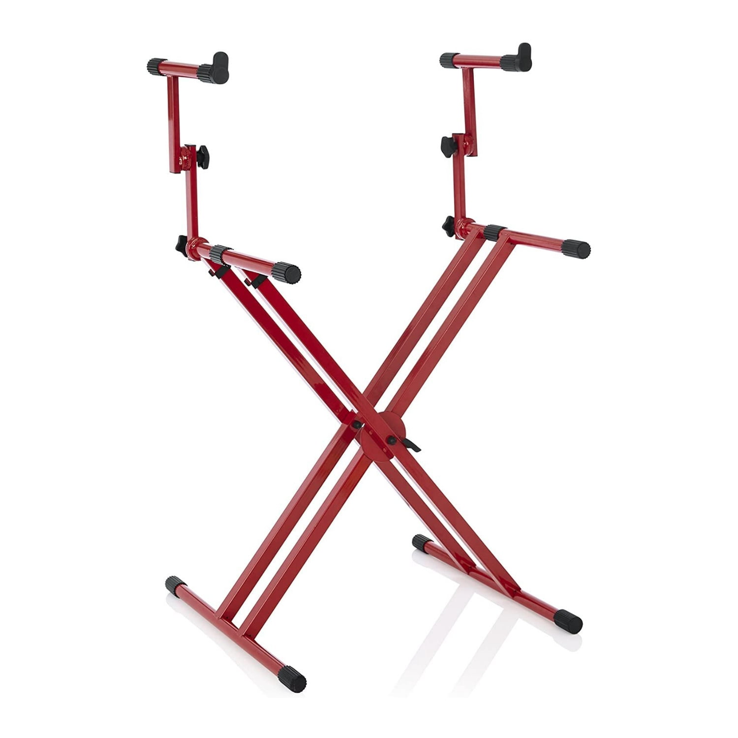 Gator 2-Tier X-Style Keyboard Stand - Nord Red