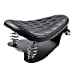 thumbnail image 3 of Motorcycle 3" Synthetic Leather Diamond Solo Seat w/ Springs + Sliding T-Bar + Swivel Bracket Mounting Kit, 3 of 10