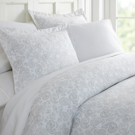 Simply Soft Polka Dot Microfiber Duvet Sets, Twin, Gray, 3-Pieces
