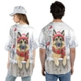 thumbnail image 5 of Playful German Shepherd Welcomes Winter Snowy Day with Cardinal Bird All Over Print 3D Baseball Shirt Alsatian Dog Lover Gifts Softball Sport - 2017, 5 of 6
