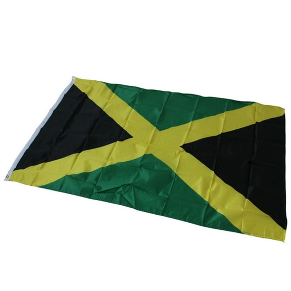 OUNONA Polyester Jamaican Flag Large Country Flag Banner 90 x 150 cm