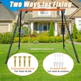 thumbnail image 5 of Tcbosik Metal Swing Frame, Heavy Duty A-Frame Metal Swing Stand for Outdoor, Balcony, Porch, Lawn, Garden, Patio, Orange(Stand Only), 5 of 6