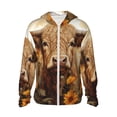 thumbnail image 2 of Lsque Vintage Sunflower Cow UPF 50+ Lightweight Sun Protection Men's Women's Long Sleeve Shirt, Hoodie Performance -XX-Large, 2 of 9