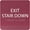 Burgandy, variant on ADA CENTRAL SIGNS - 6" X6" Exit Stair Down Sign - ADA Compliant Tactile Graphics Grade 2 Braille Text Acrylic Wall Sign - Fire Safety Emergency, Stairwell Signs for Office, Hotel, School, Apartment