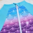 thumbnail image 6 of Tiijoy Girls Cute Ruffle Long Sleeve Rash Guard Swimsuit with Swim Cap, Sizes 3-4, 6 of 8