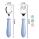 thumbnail image 4 of "6 Pcs Acero Inoxidable Bebés Kit Cubiertos Cuchara Tenedor Rosa, Verde y Azul ", 4 of 5