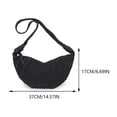 thumbnail image 2 of Bolso Hombro Mujer Denim Fashion Crescent Crossbody Bag para Viajes Al Aire Libre, 2 of 8