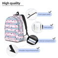 thumbnail image 4 of Honeii Flamingo1 Print Canvas College Laptop Backpack, Durable Rucksack Travel Notebook Bag School Backpack Book Bag for Men Women-Medium, 4 of 7