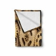thumbnail image 2 of Steampunk Soft Flannel Fleece Blanket, Engineering Equipments Illustration of Mechanical Elements Wheels Close up Image, Cozy Plush for Indoor and Outdoor Use, 70" x 90", Sand Brown, by Ambesonne, 2 of 6