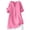Hot Pink, variant on Womens Summer Tops Women Solid Stand Collar Button Front 3/4 Sleeve Loose Fit Cotton Linen Casual Blouse T Shirt, Breathable Spring Summer Transition Medium Sleeve Top Orange XXL