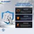 thumbnail image 4 of ELEGRP 15 Amp GFCI Outlet & 24W In-Wall USB Charger combo Receptacle Type A & Type C, Midsize Screwless Wall Plate included, UL & CUL Listed, White, 3 pack, 4 of 11
