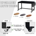 thumbnail image 5 of 55" Rolling Computer Desk with 4 Smooth Wheels, Simple Style Mobile Writing Desk Home Office Study Table Movable Workstation with Metal Frame, 5 of 14
