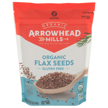 Arrowhead Mills Organic Flax Seeds 16 oz - Pack of 3