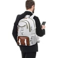 thumbnail image 4 of Spacious Lightweight Outdoor Travel Backpack with Shoe Compartment for Hiking Camping(White-1,52x16x34cm), 4 of 6
