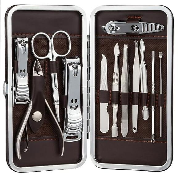 12 in 1 set of Nail Clippers Manicure Pedicure Kit Stainless Steel Nail Care Manicure Pedicure Tool